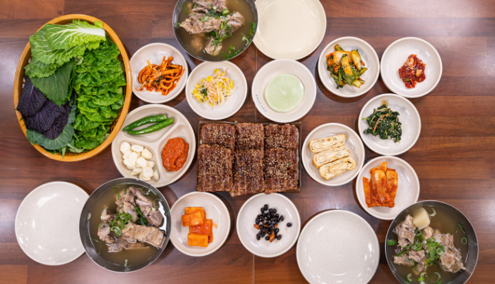 송정떡갈비 한 상